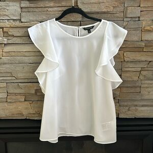 NWOT White Banana Republic Blouse, Medium